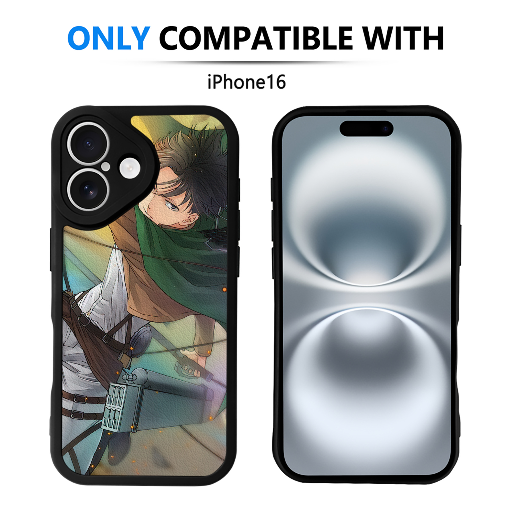 （画像用） 進撃の巨人 Attack on Titan 【iPhone 16シリーズ対応】シリコンスマホケース（レザー調） 材質：シリコン